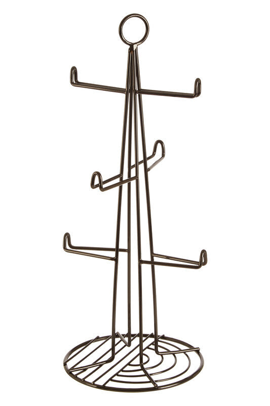 Vertex Black Nickel Finish 6 Cup Mug Tree