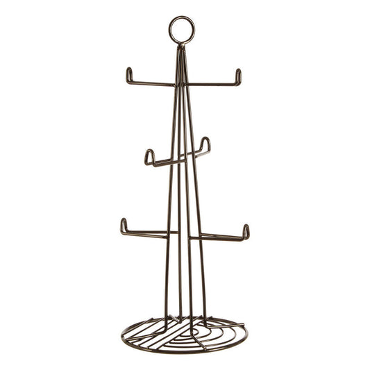 Vertex Black Nickel Finish 6 Cup Mug Tree