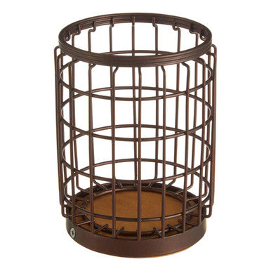 Vertex Round Bronze Coated Utensil Holder