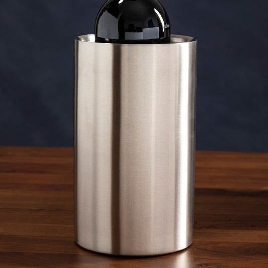 Dakota Stainless Steel Brushed Finish Wine Cooler