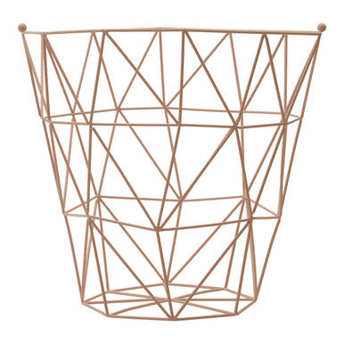Pink Finish Storage Basket | Vertex