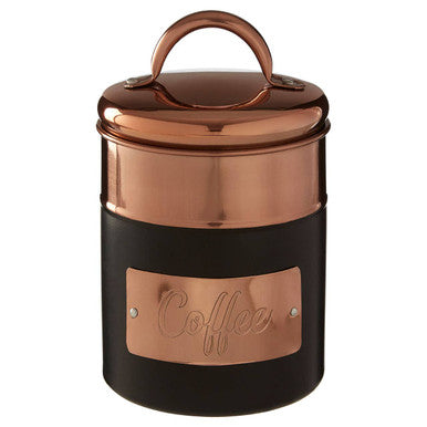 Charcoal and Copper Coffee Canister | Prescott