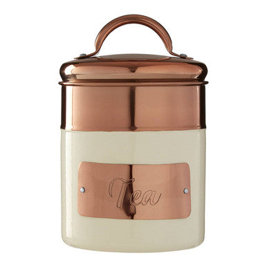Prescott Cream And Copper Tea Canister