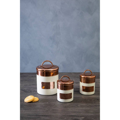 Prescott Cream And Copper Tea Canister