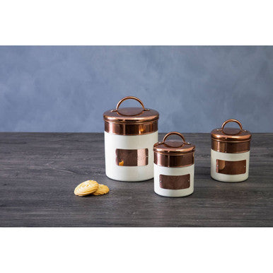 Prescott Cream And Copper Tea Canister