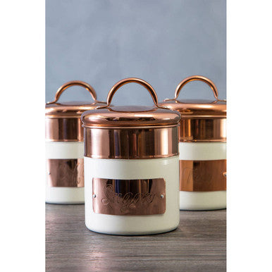 Prescott Cream And Copper Sugar Canister