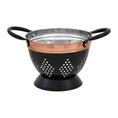 Prescott Small Charcoal And Copper Colander