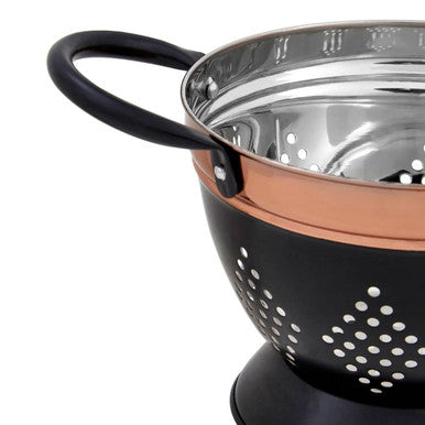 Small Charcoal and Copper Colander | Prescott