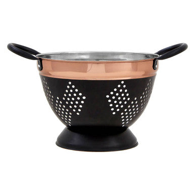 Prescott Medium Charcoal And Copper Colander