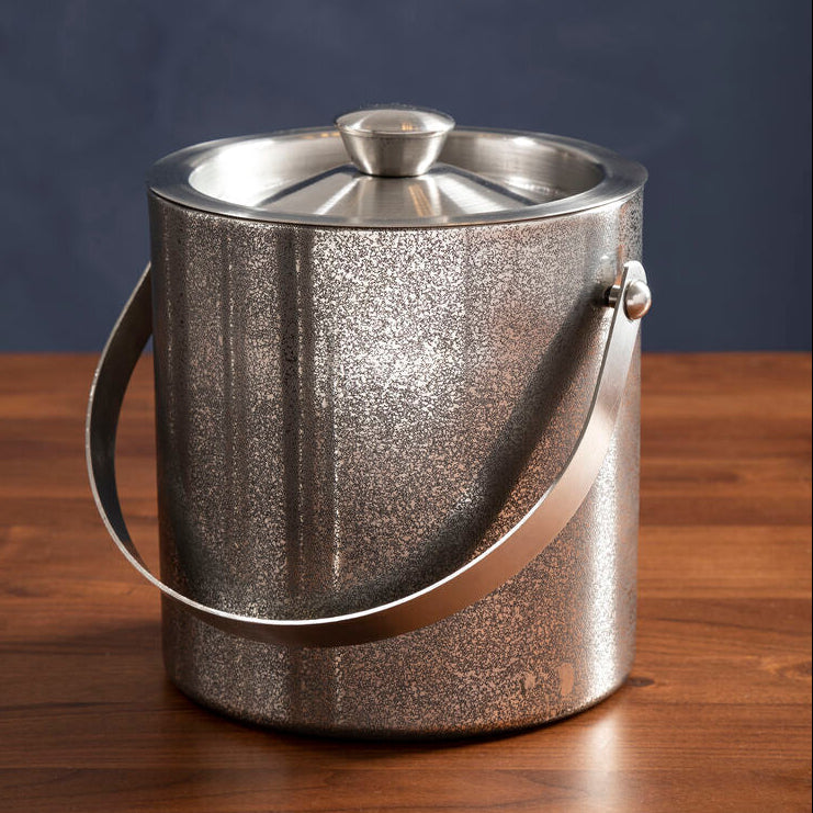 Glitter Effect Ice Bucket With Lid