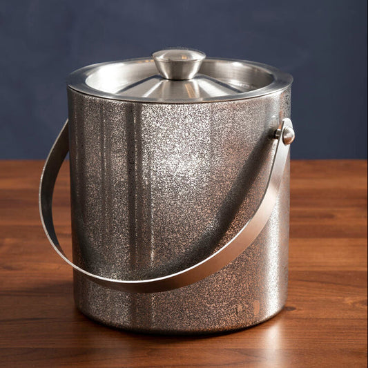 Glitter Effect Ice Bucket With Lid
