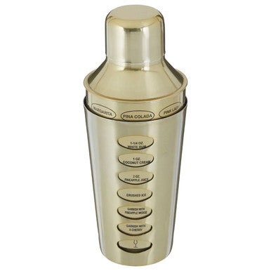 Recipe Brushed Brass Cocktail Shaker