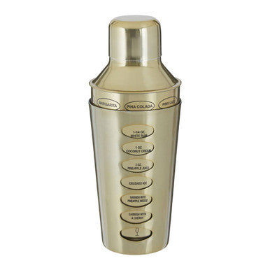 Recipe Brushed Brass Cocktail Shaker