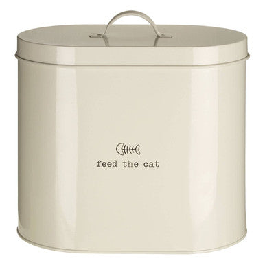Cream Cat Food Storage Bin with Scoop 6.5 Litre | Adore Pets