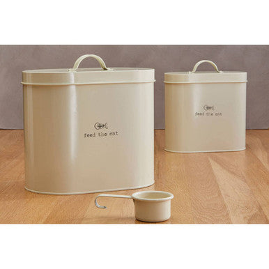 Adore Pets 6.5Ltr Feed The Cat Food Cream Storage Bin With Spoon