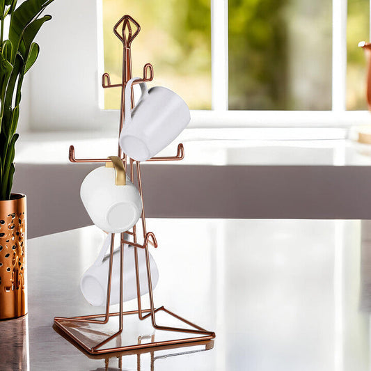 Vertex Copper Finish 6 Mug Tree