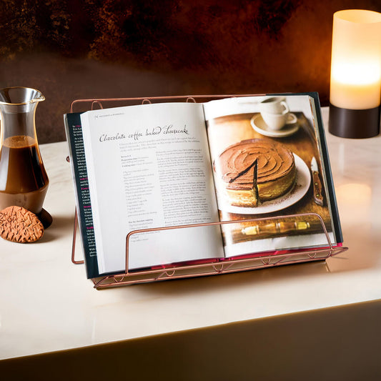 Vertex Copper Finish Cook Book Stand