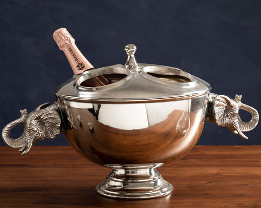 Yala 4 Bottles Elephant Wine Cooler With Lid