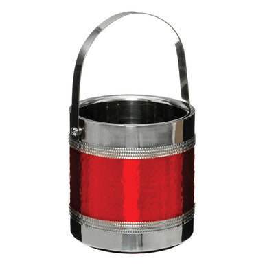 Red Ice Bucket with Tongs | Mixology