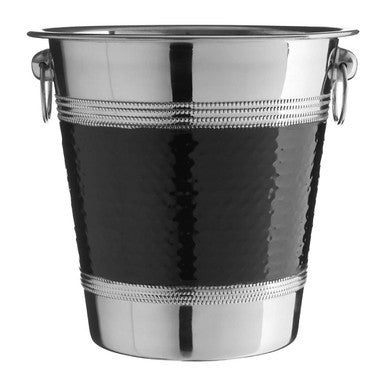 Mixology Stainless Steel With Black Band Champagne Bucket