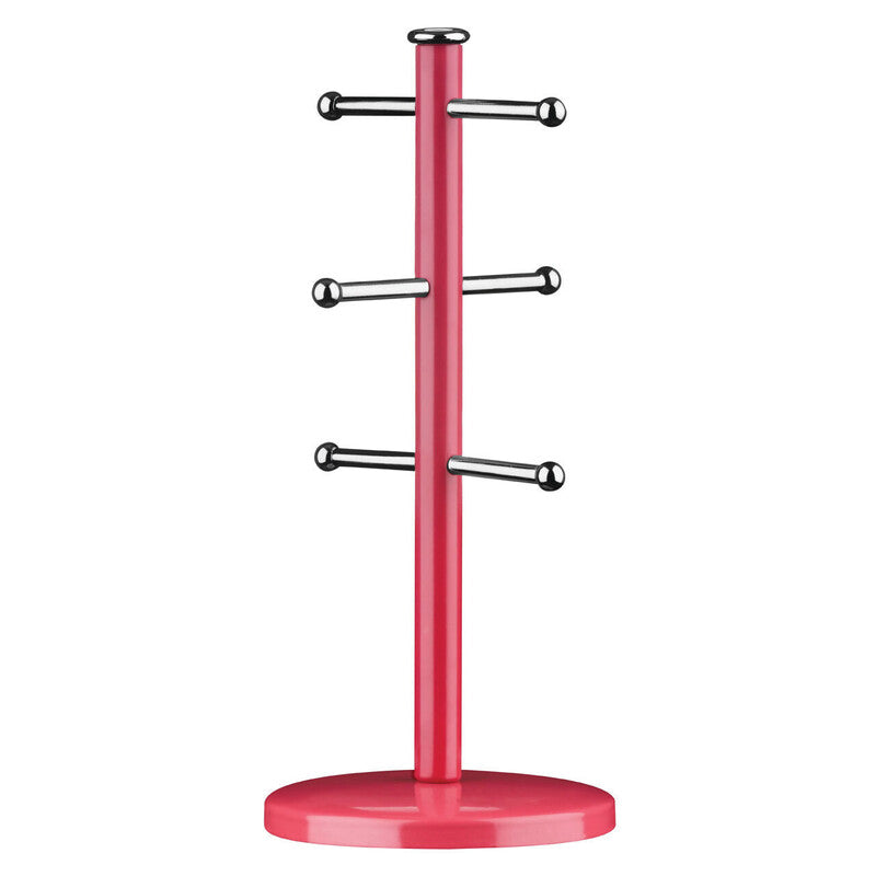 Hirano Hot Pink Metal Mug Tree