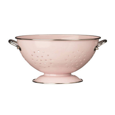Hollis Pastel Pink Enamel Retro Colander
