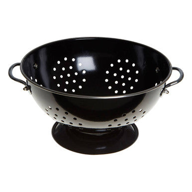 Retro Black Enamel Colander