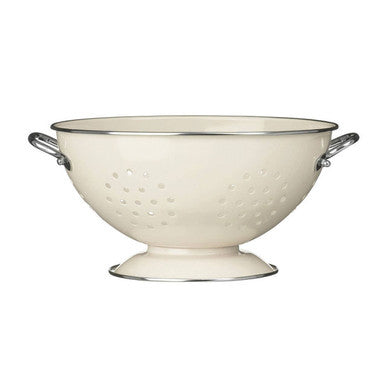 Retro Cream Enamel Colander