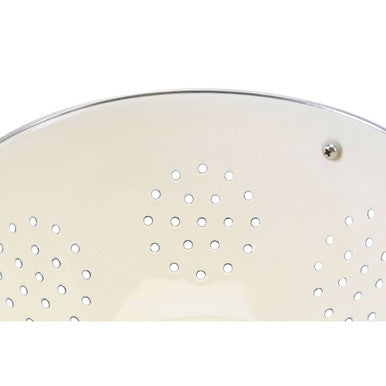 Hollis Retro Cream Enamel Colander