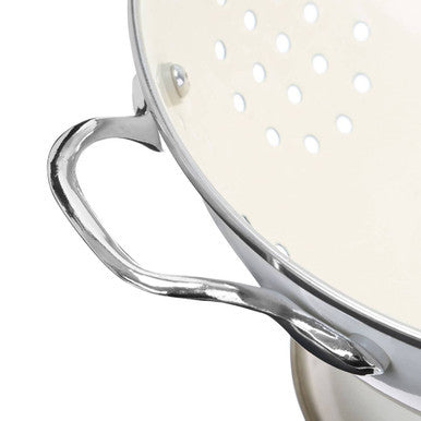 Retro Cream Enamel Colander
