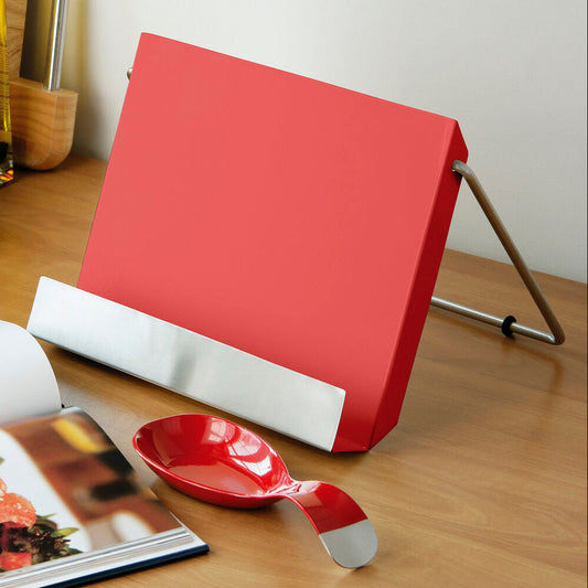 Red Enamel Recipe Stand