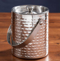 Martel Stainless Steel Hammered Effect Ice Bucket