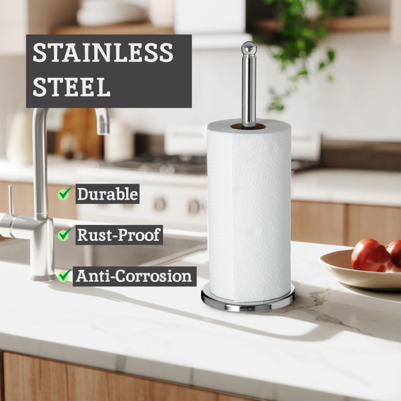 Hirano Chrome Kitchen Roll Holder