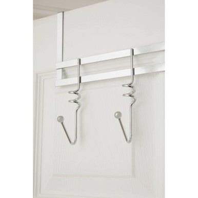 Chrome Over Door 5 Five Hook Swirl Hanger | Jaxen