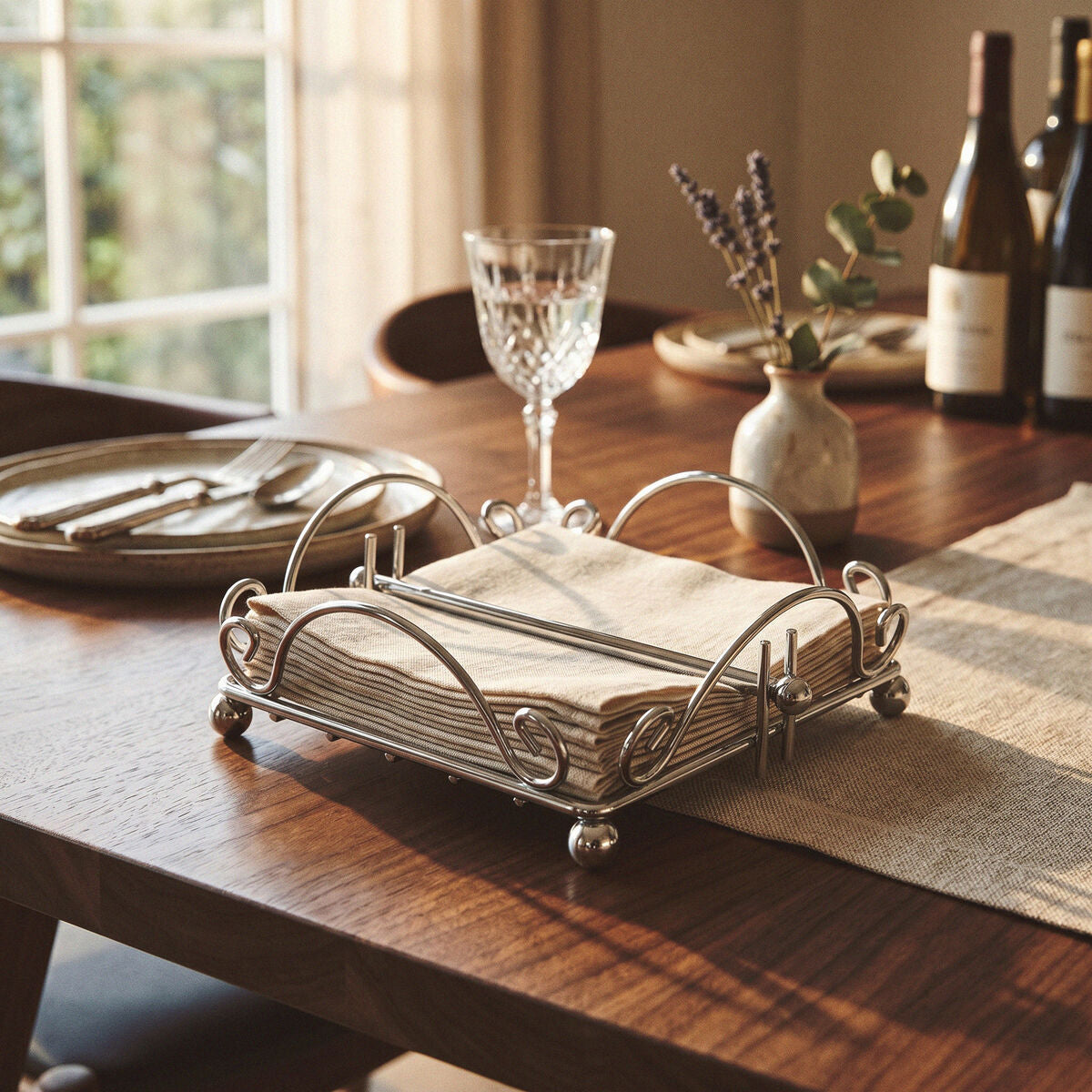 Chrome Wire Napkin Holder | Helix