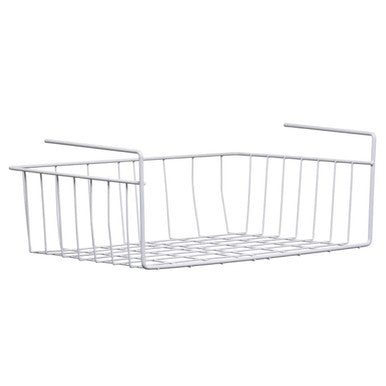 White Under Shelf Large Storage Basket