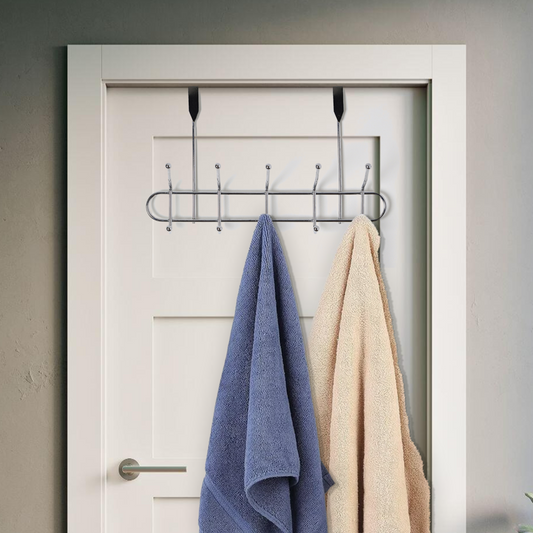 Chic Deluxe Chrome 10 Hook Over Door Hanger