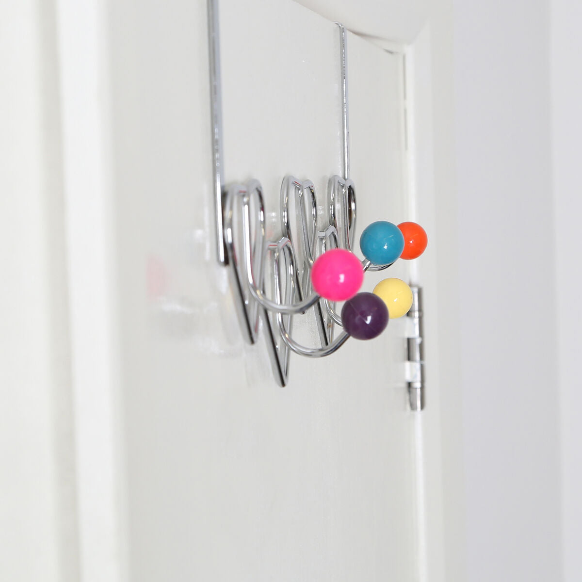 5 Hook Heart Design Over Door Hanger with Multi Coloured Balls | Jaxen