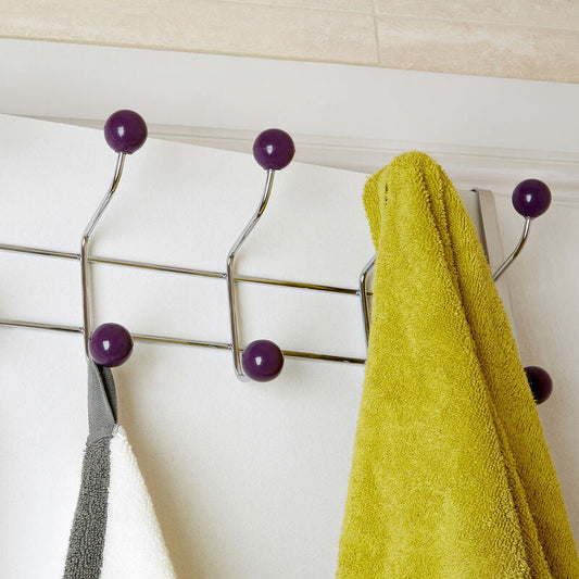 Jaxen Purple Balls Ten Hook Over Door Hanger