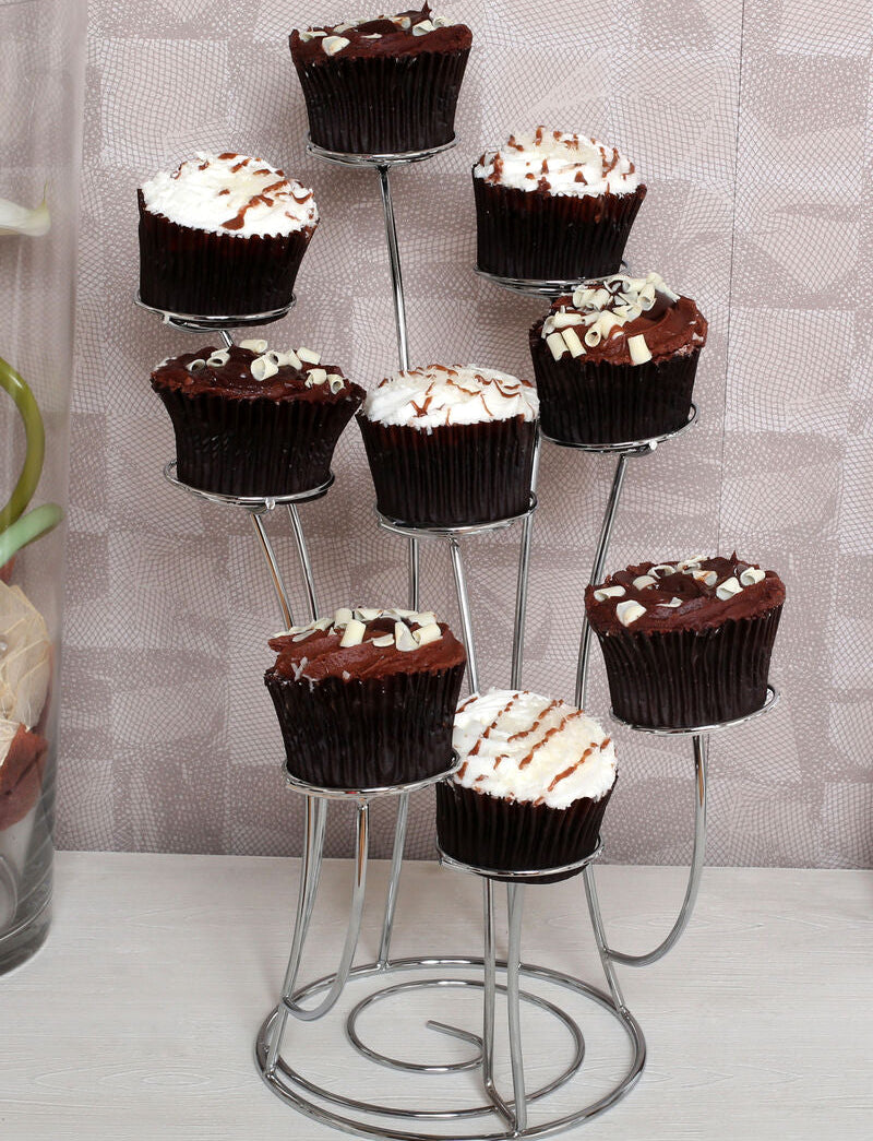 Faye Chrome 9 Cup Cake Stand