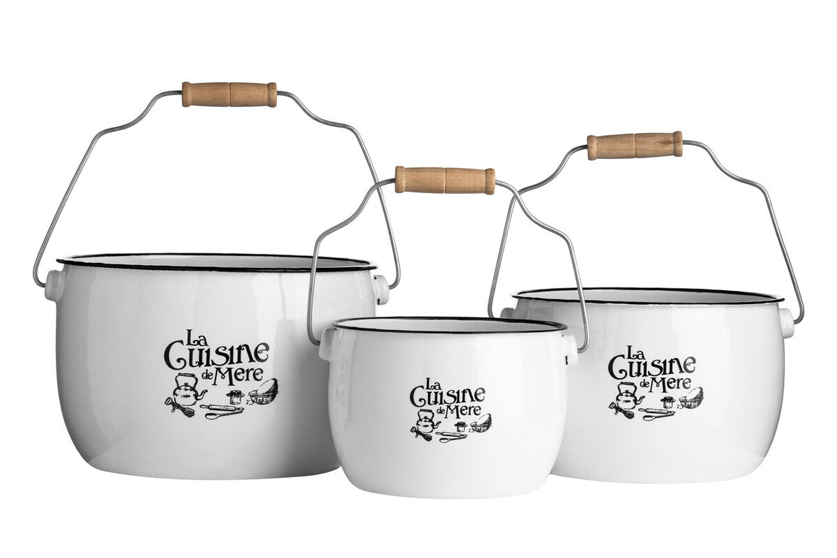 La Cuisine De Mere Set Of 3 Storage Pots