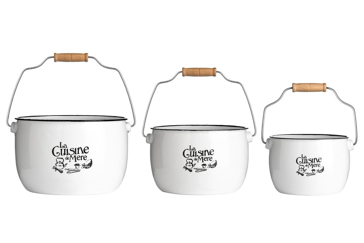 La Cuisine De Mere Set Of 3 Storage Pots