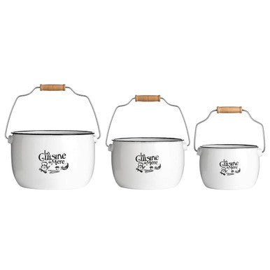 La Cuisine De Mere Set Of 3 Storage Pots