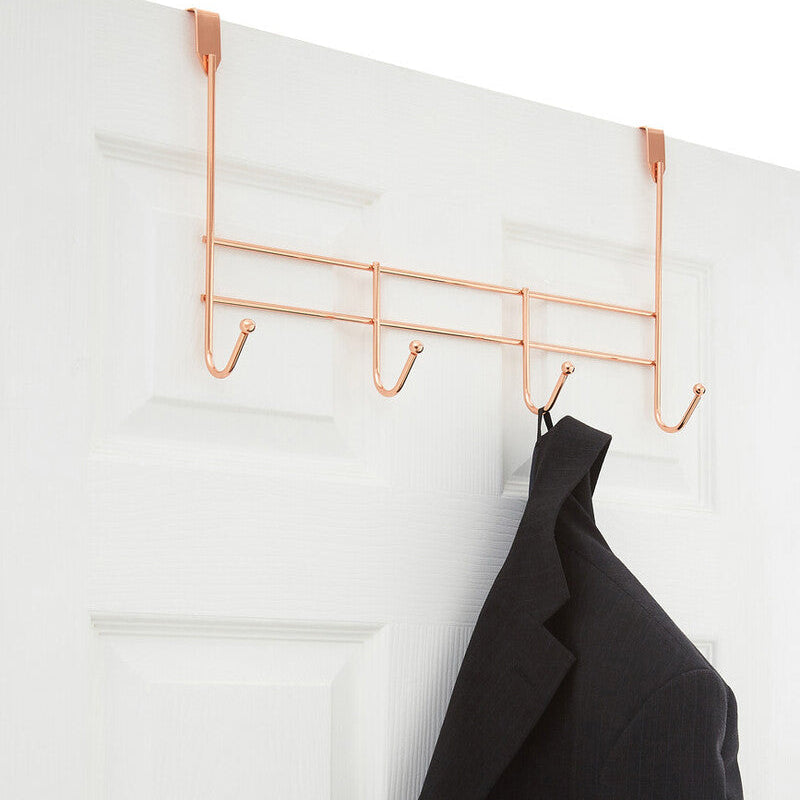 4 Hook Rose Gold Over Door Hanger