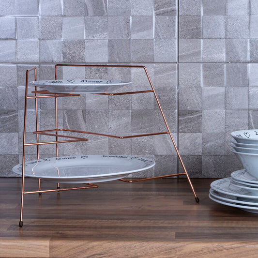 Rowan Copper Plated Corner Plate Rack