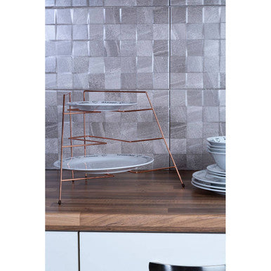 Rowan Copper Plated Corner Plate Rack