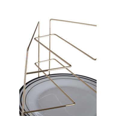 Rowan Gold Plated Corner Plate Rack
