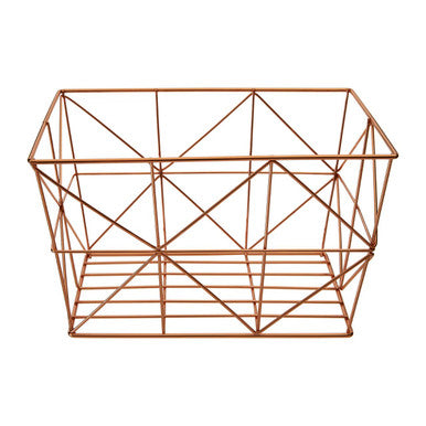 Copper Finish Tapered Wire Basket | Vertex