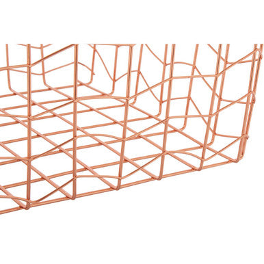 Vertex Wavy Grid Rectangular Wire Basket
