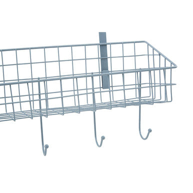 Over The Door Grey Finish Hanger Shelf